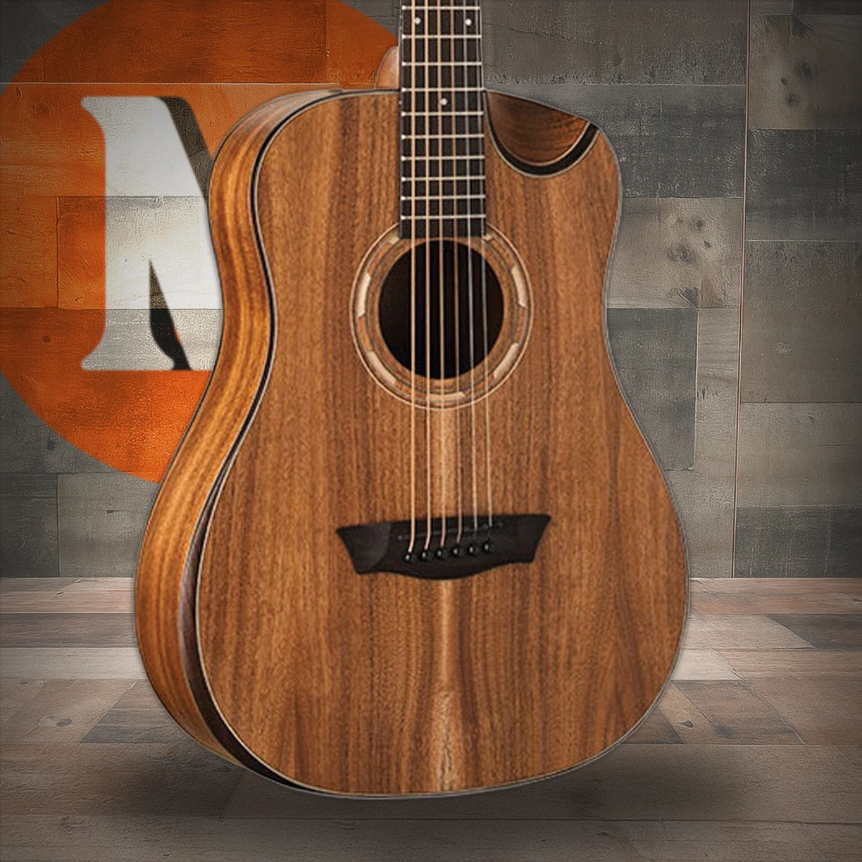 Washburn G-Mini 55 Comfort Series 7/8 Size Grand Auditorium Acoustic Guitar - KOA (WCGM55K-D-U) | Musician Madness