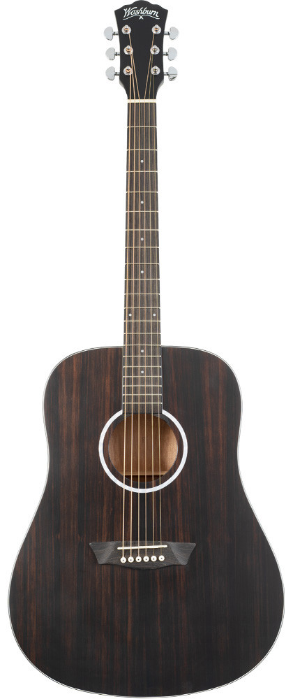 Washburn DFED-A Deep Forest Dreadnought Acoustic Guitar with striped ebony top and natural wood grain finish – Musician Madness