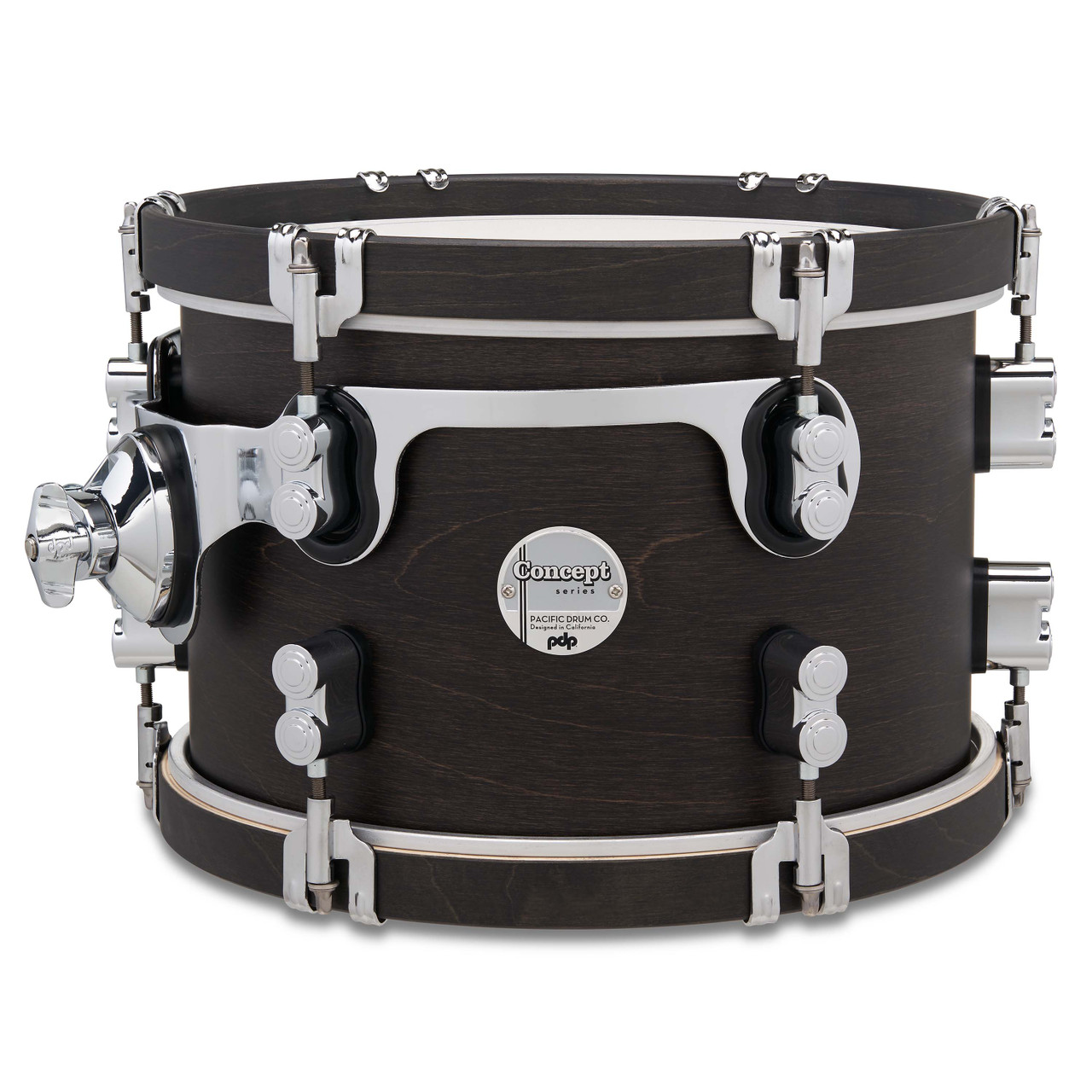 PDP Concept Classic 8x12 Tom in Ebony Stain finish with maple shell construction - vintage warmth and classic PDP tone - Musician Madness