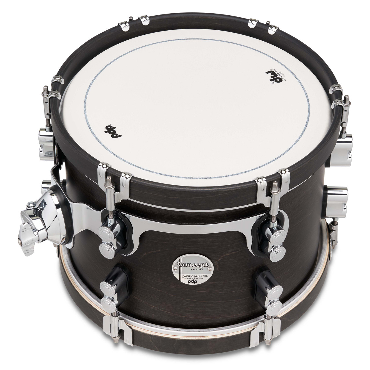 PDP Concept Classic 8x12 Tom in Ebony Stain finish with maple shell construction - vintage warmth and classic PDP tone - Musician Madness