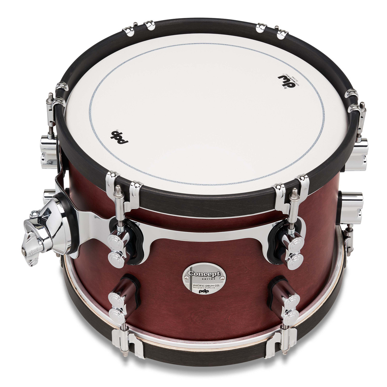 PDP Concept Classic 8x12 Tom in Classic Ox Blood Stain finish with maple shell construction - warm tone and classic PDP style - Musician Madness