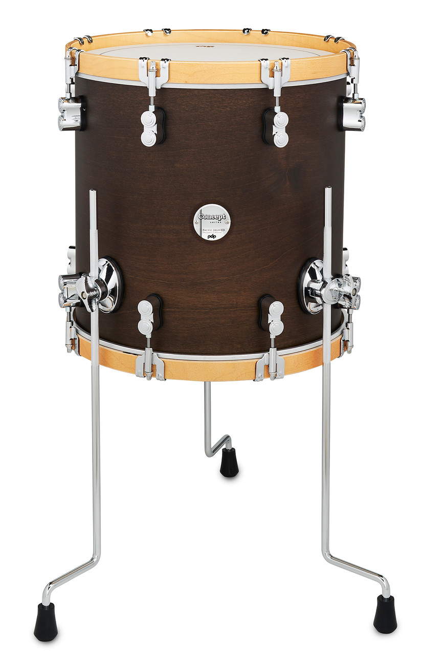 tom  PDP Concept Classic 14x14 Floor Tom - Walnut Stain w/ Natural