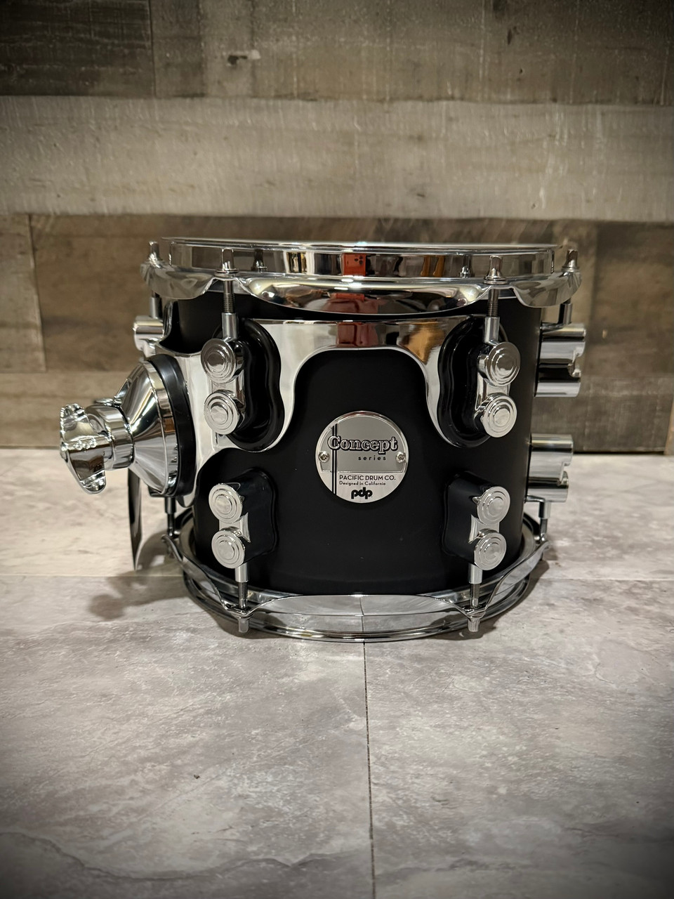 PDP Concept Maple 7x8 Suspended Tom - Satin Black Finish Ply with Chrome Hardware (PDCM0708STBK)|Musician Madness