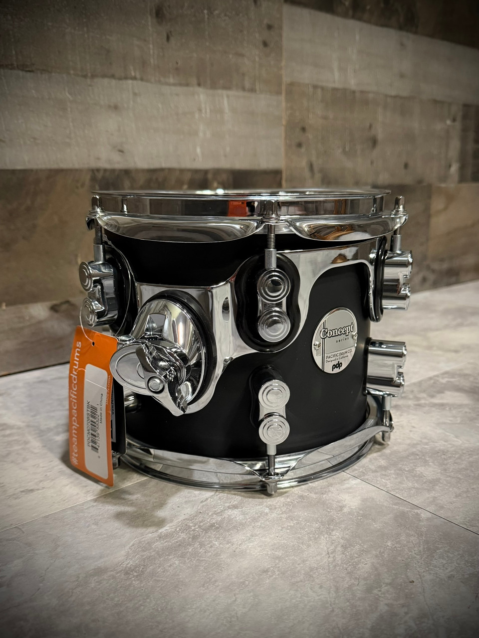 PDP Concept Maple 7x8 Suspended Tom - Satin Black Finish Ply with Chrome Hardware (PDCM0708STBK)|Musician Madness