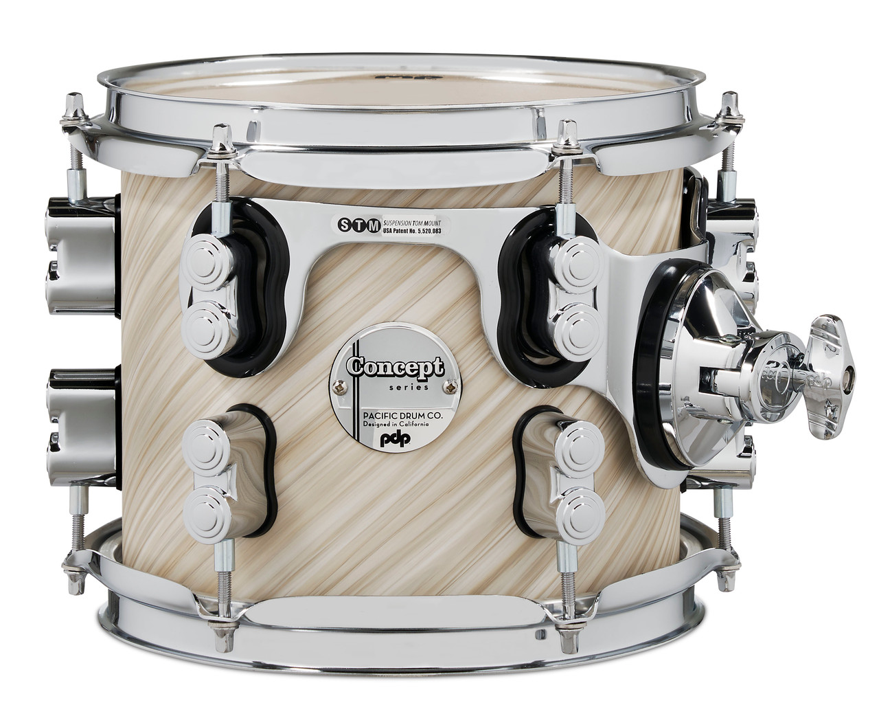 PDP Concept Maple 7x8 Suspended Tom - Twisted Ivory Finish Ply with Chrome Hardware (PDCM0708STTI) | Musician Madness