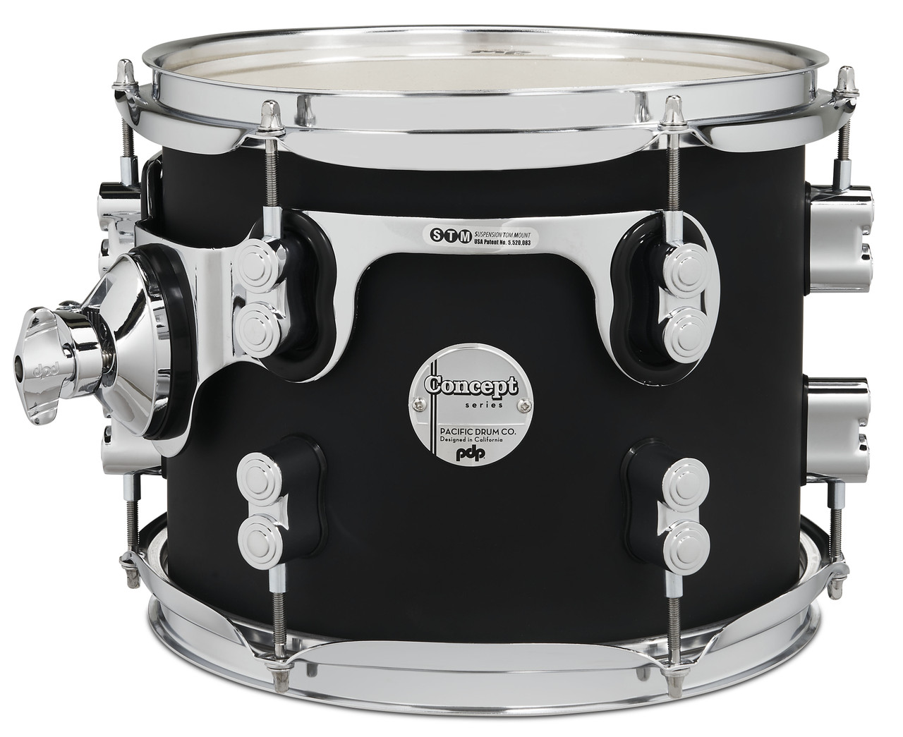 PDP Concept Maple 8x10 Suspended Tom - Satin Black Finish Ply with Chrome Hardware (PDCM0810STBK)