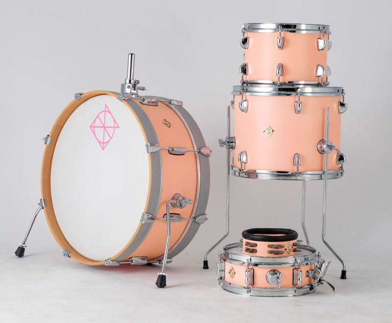 Dixon Little Roomer 5-Piece Shell Pack in Peach Fuzz finish (PODL520PF) with compact shell design and full tone â€“ portable performance drum kit â€“ Musician Madness