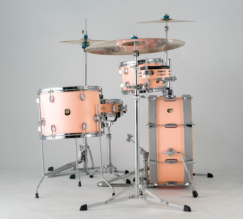 Dixon Little Roomer 5-Piece Shell Pack in Peach Fuzz finish (PODL520PF) with compact shell design and full tone – portable performance drum kit – Musician Madness