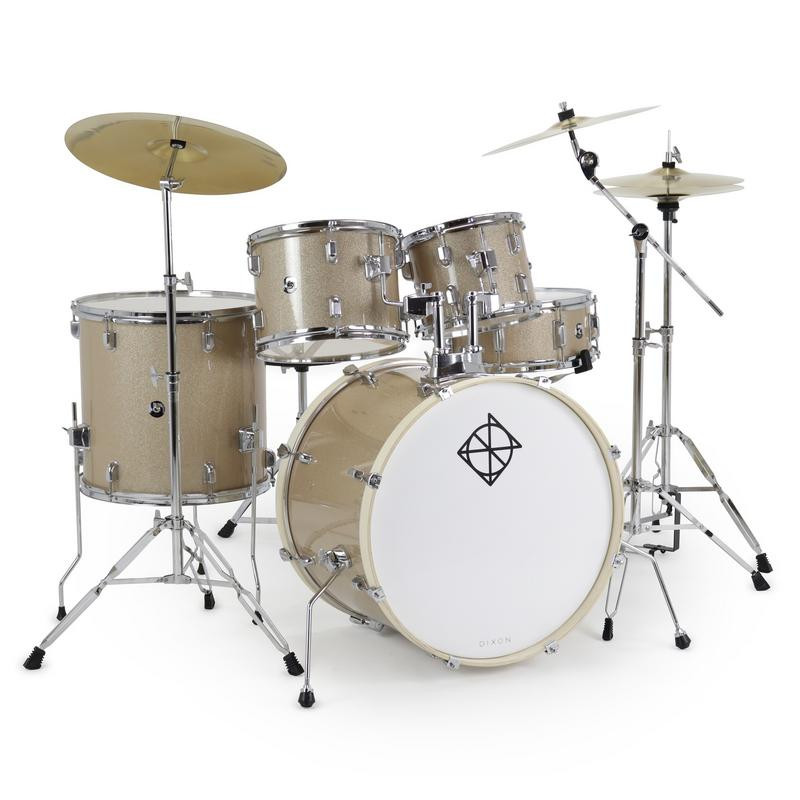 Dixon Spark 5pc Champagne Sparkle Complete Outfit (PODSP522C1SGG) | Musician Madness