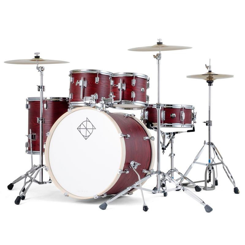 Dixon Spark 5-Piece Drum Set in Red Oak finish (PODSP522C1SRO) â€“ complete outfit with cymbals and hardware â€“ ideal for beginners â€“ Musician Madness