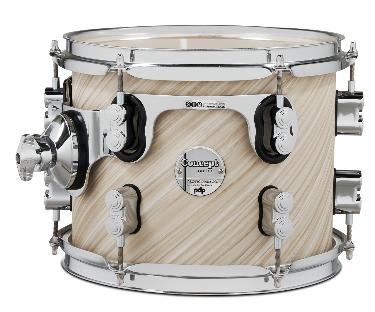 PDP Concept Maple 8x10 Suspended Tom - Twisted Ivory Finish Ply w/ Chrome Hardware (PDCM0810STTI) | Musician Madness