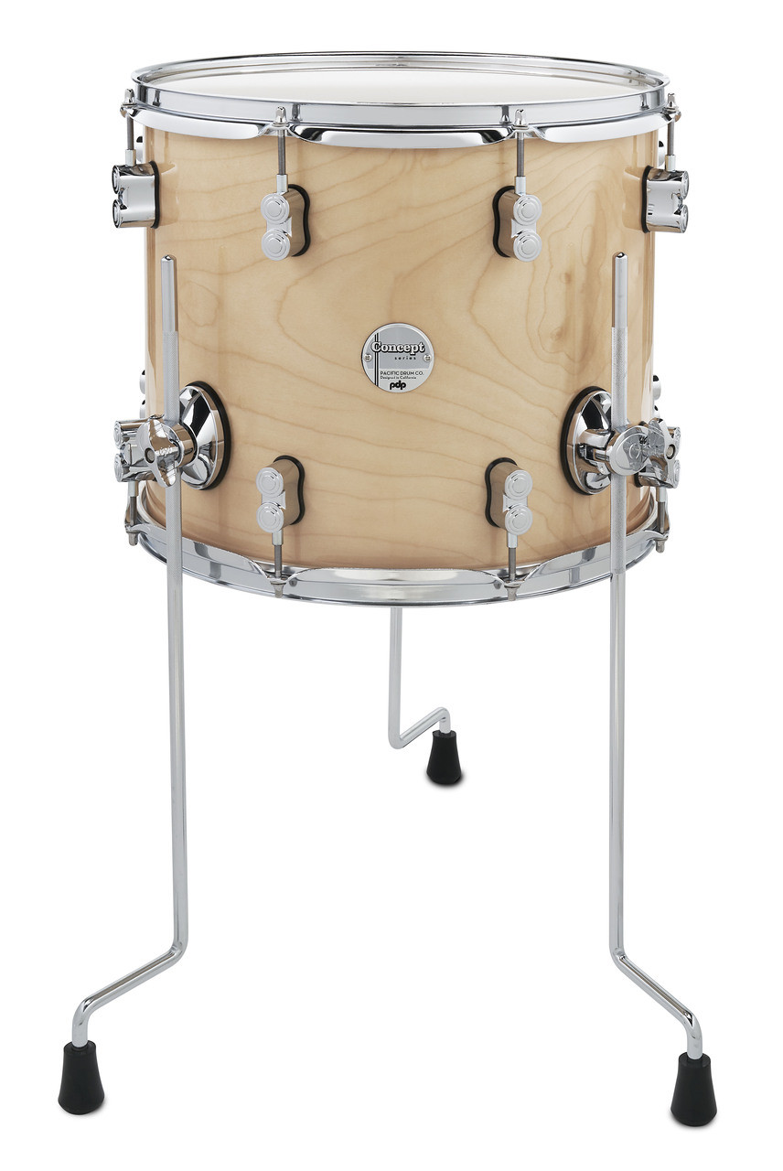 PDP Concept Maple 12x14 Floor Tom - Natural Lacquer w/ Chrome Hardware (PDCM1214TTNA) | Musician Madness
