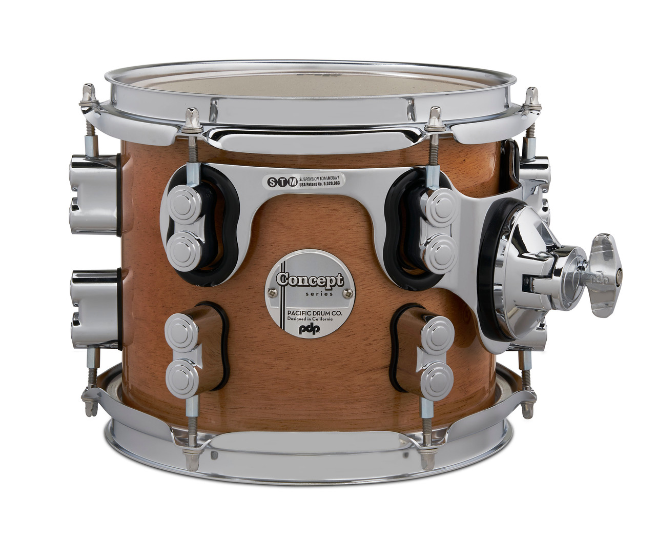 PDP Concept Series Maple Exotic Suspended Tom, 7x8 - Natural Honey Mahogany w/Chrome Hardware (PDCMX0708STHM)|Musician Madness
