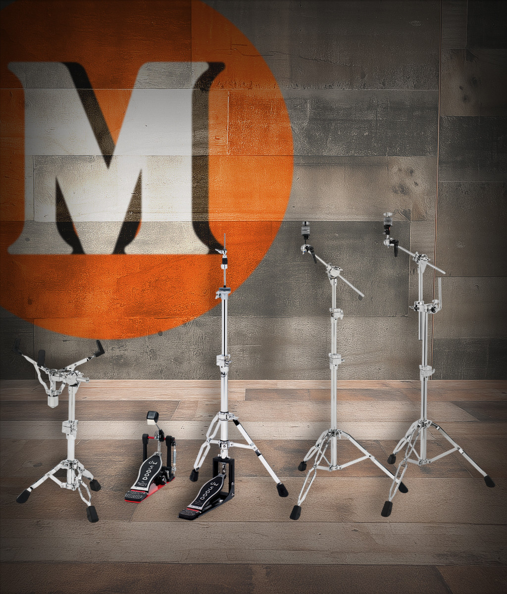 DW 5000 Hardware Pack 5 (DWCP5000PK5) with 5000AD4 pedal, 5500TD hi-hat stand, 5300 snare stand, 5700 straight stand, and two 5791 boom stands - professional DW hardware - Musician Madness