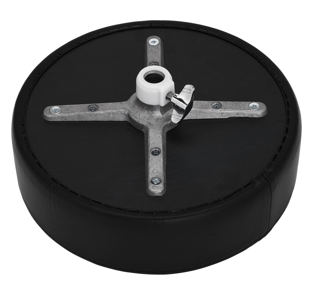 PDP 800 Series 13" Round-Top Medium-Weight Drum Throne (PDDT810R) - sturdy adjustable drum seat with padded round cushion and double-braced base - Musician Madness