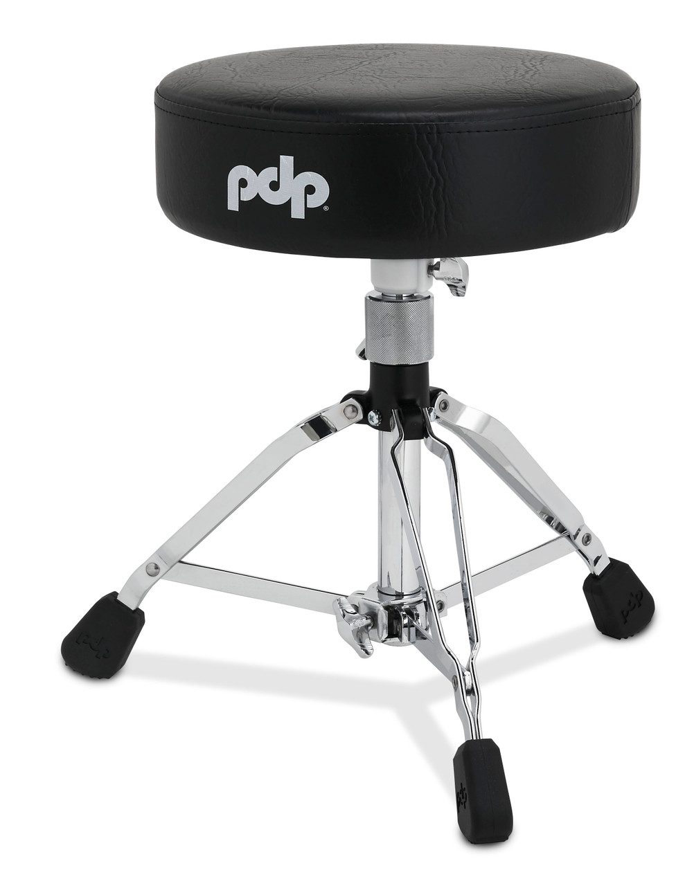 PDP Concept Series Low Height 13" Round-Top Drum Throne (PDDTCOLHR) - adjustable padded seat with durable base for low-profile drumming comfort - Musician Madness