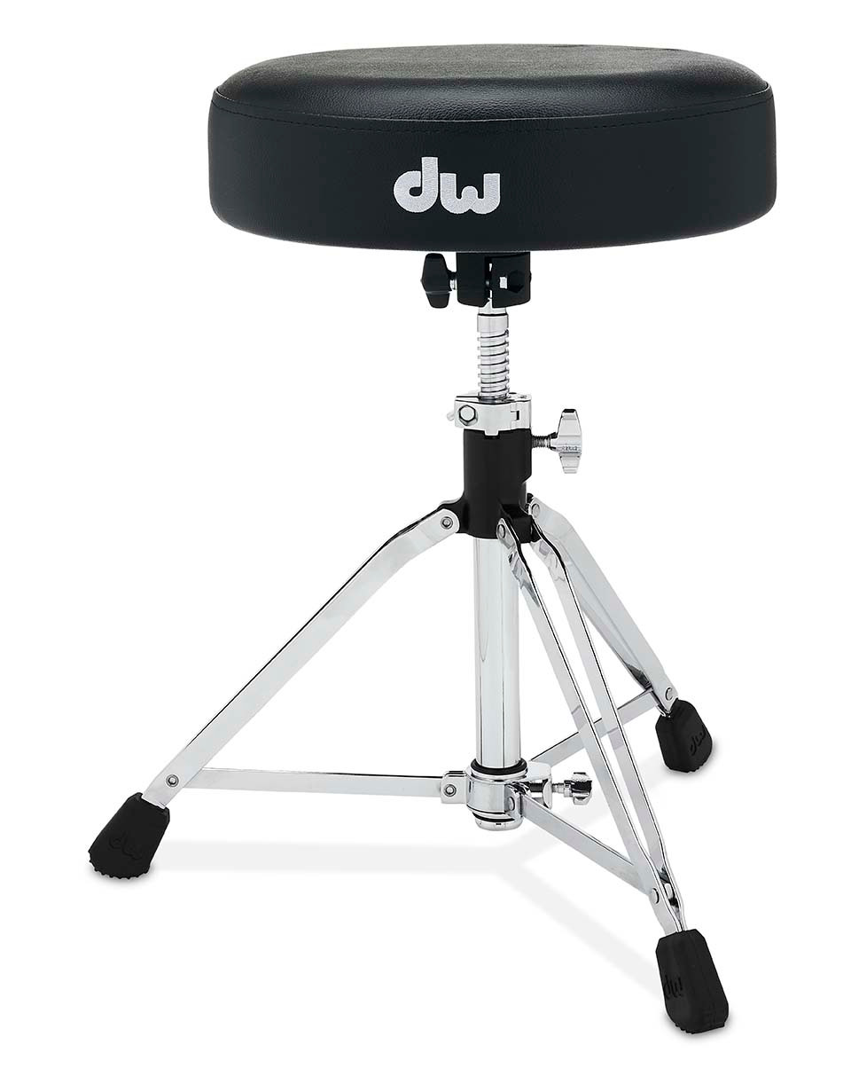 DW 9000 Series Round Top Drum Throne (DWCP9100M) – professional padded round seat with heavy-duty double-braced base for ultimate comfort and stability – Musician Madness