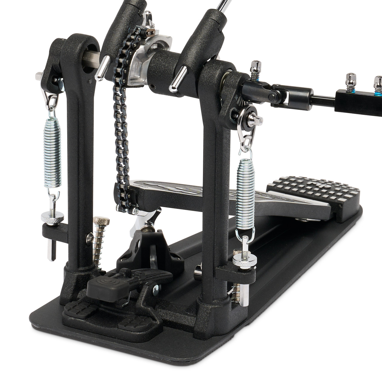 DW 2000 Series Double Bass Drum Pedal (DWCP2002A) with dual chain drive and footboards