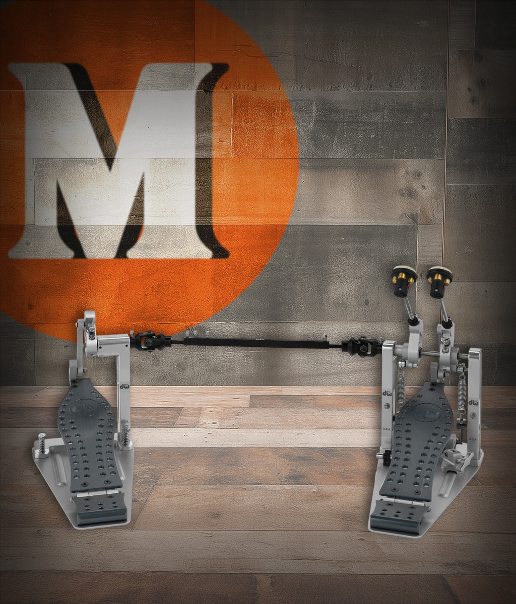 DW MFG Series Machined Direct Drive Double Pedal w/ Bag, Gun Metal Edition (DWCPMDD2GR)|Musician Madness