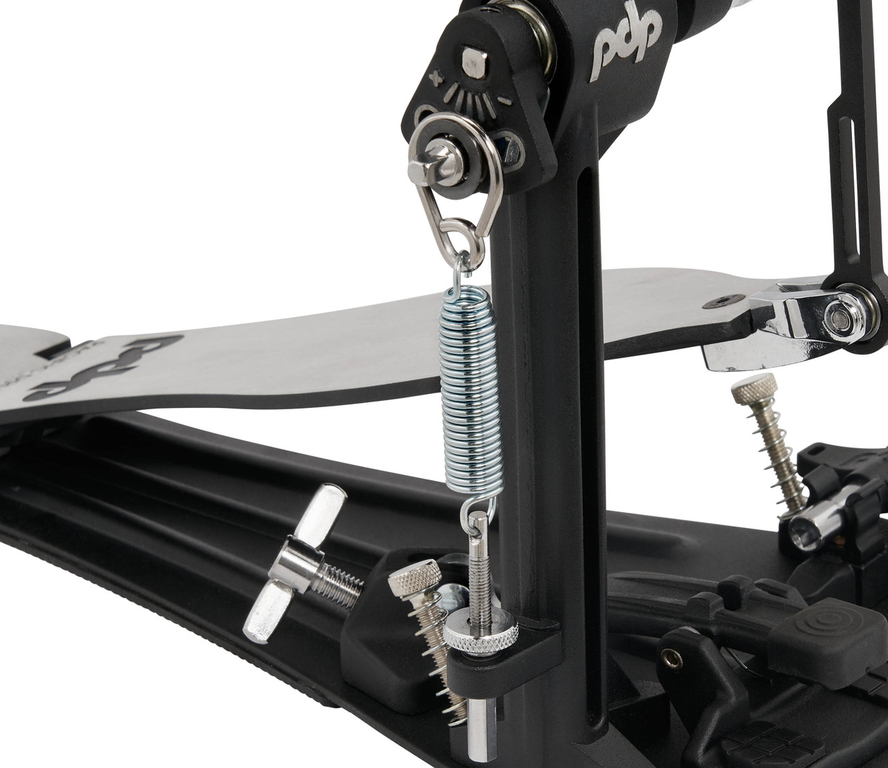 PDP Concept Series Direct-Drive Single Pedal (PDSPCOD) with aluminum direct-drive linkage and solid base plate