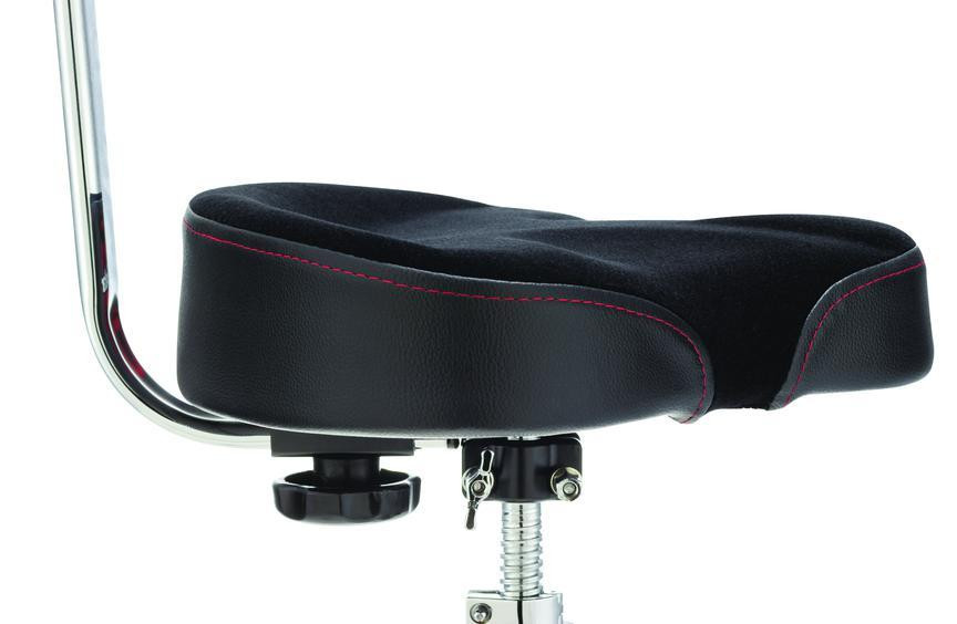 Gibraltar 9000 Series 16" Cordura Saddle Drum Throne with Backrest (9608MB) adjustable drummer seat