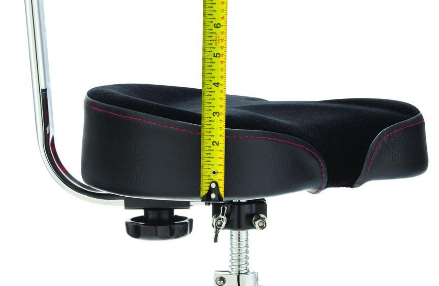 Gibraltar 9000 Series 16" Cordura Saddle Drum Throne with Backrest (9608MB) adjustable drummer seat