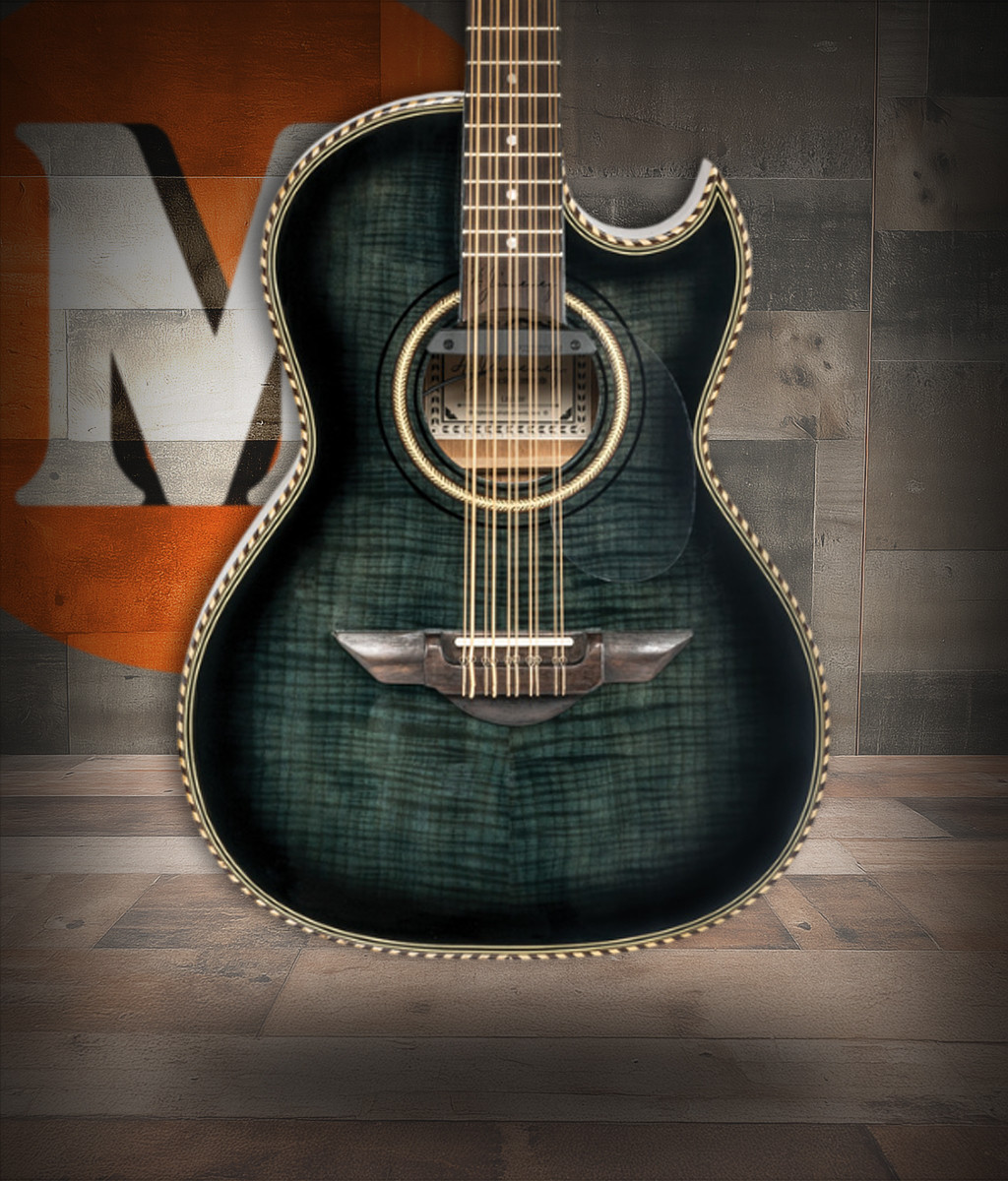 H. Jimenez Bajo Quinto Cutaway Electric (LBQ1EBF) black finish acoustic-electric bajo quinto guitar
