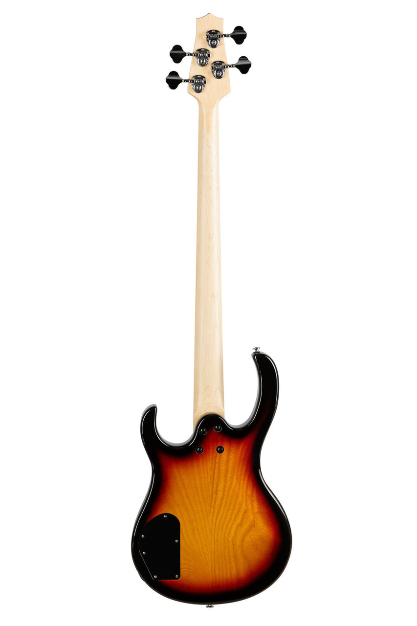 H. Jimenez 4-String Glossy Vintage Burst Bass Guitar (LBS4-VB) with deluxe padded gig bag