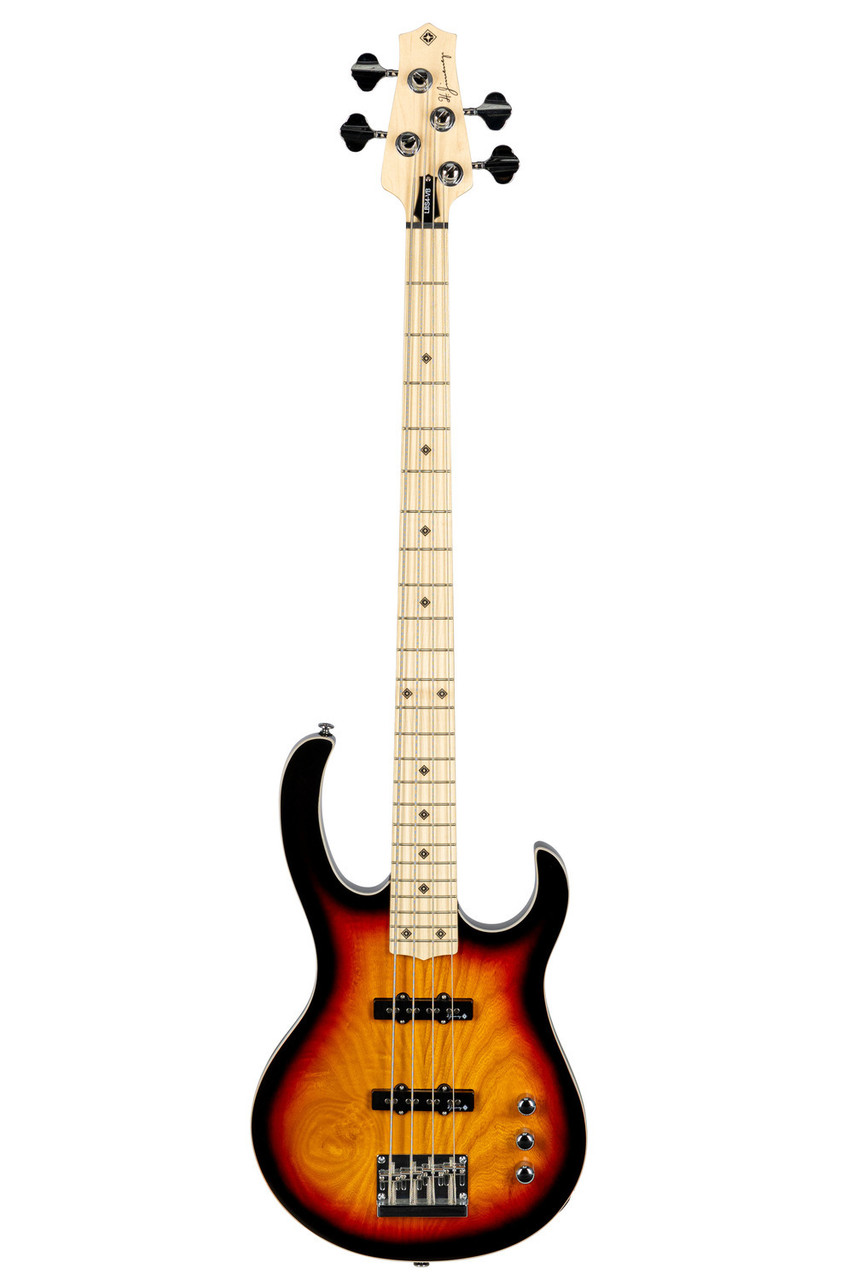 H. Jimenez 4 string glossy Vintage Burst bass guitar with deluxe padded gig bag (LBS4-VB) | Musician Madness