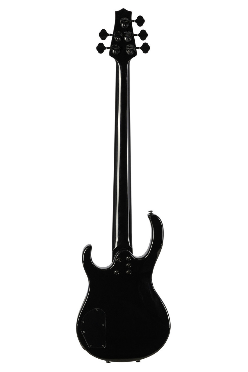 H. Jimenez 5-String Glossy Black Bass Guitar (LBS5-BK) with deluxe padded gig bag