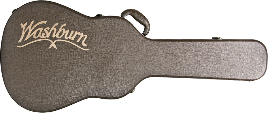 Washburn GCFDLX Deluxe Acoustic Folk Guitar Case (GCFDLX-U) black hardshell acoustic case