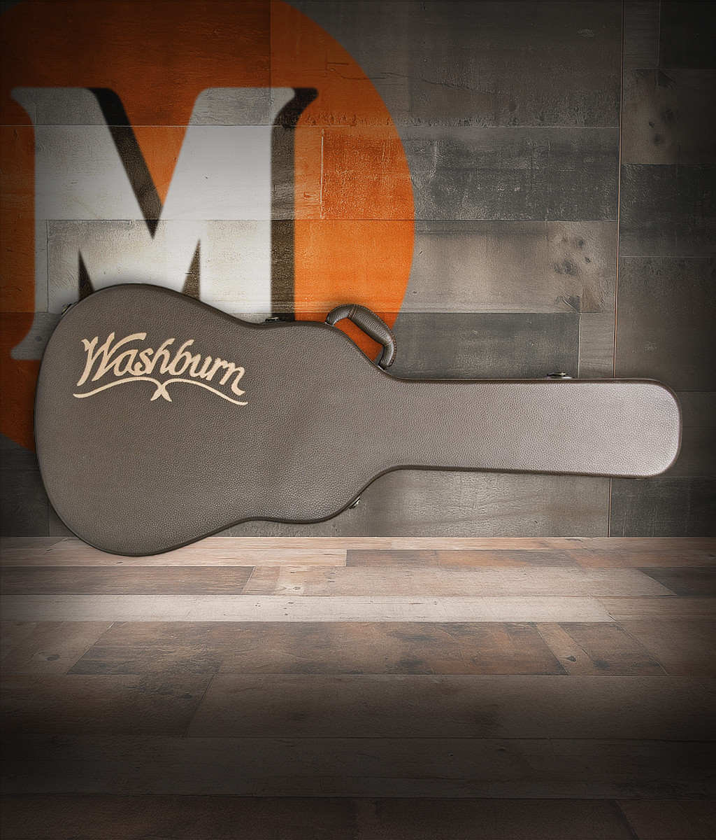 Washburn GCFDLX Deluxe Acoustic Folk Guitar Case (GCFDLX-U) black hardshell acoustic case