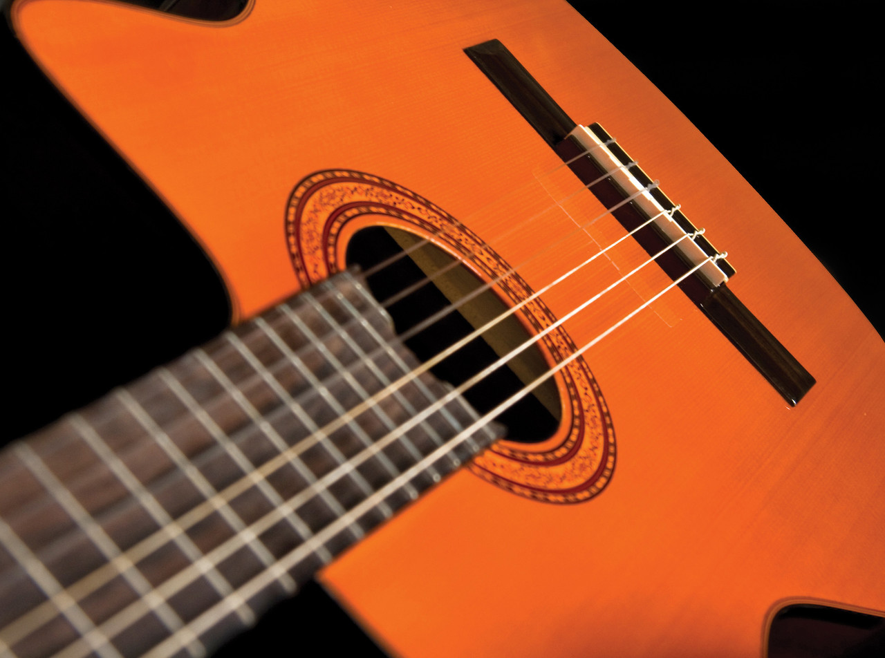 Washburn C5CE Classical Cutaway Acoustic Electric Guitar - Natural (C5CE-A-U) | Musician Madness