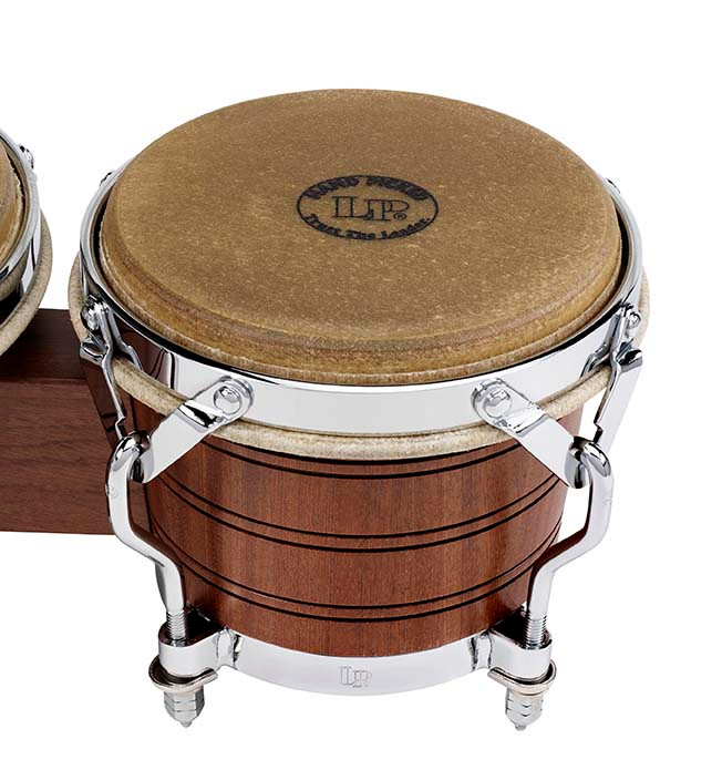 Latin Percussion LP Original Bongo Mahogany 6 3/4â€“8 1/4" (LP1964) â€“ handcrafted mahogany bongo drums with traditional LP tone, available at Musician Madness.