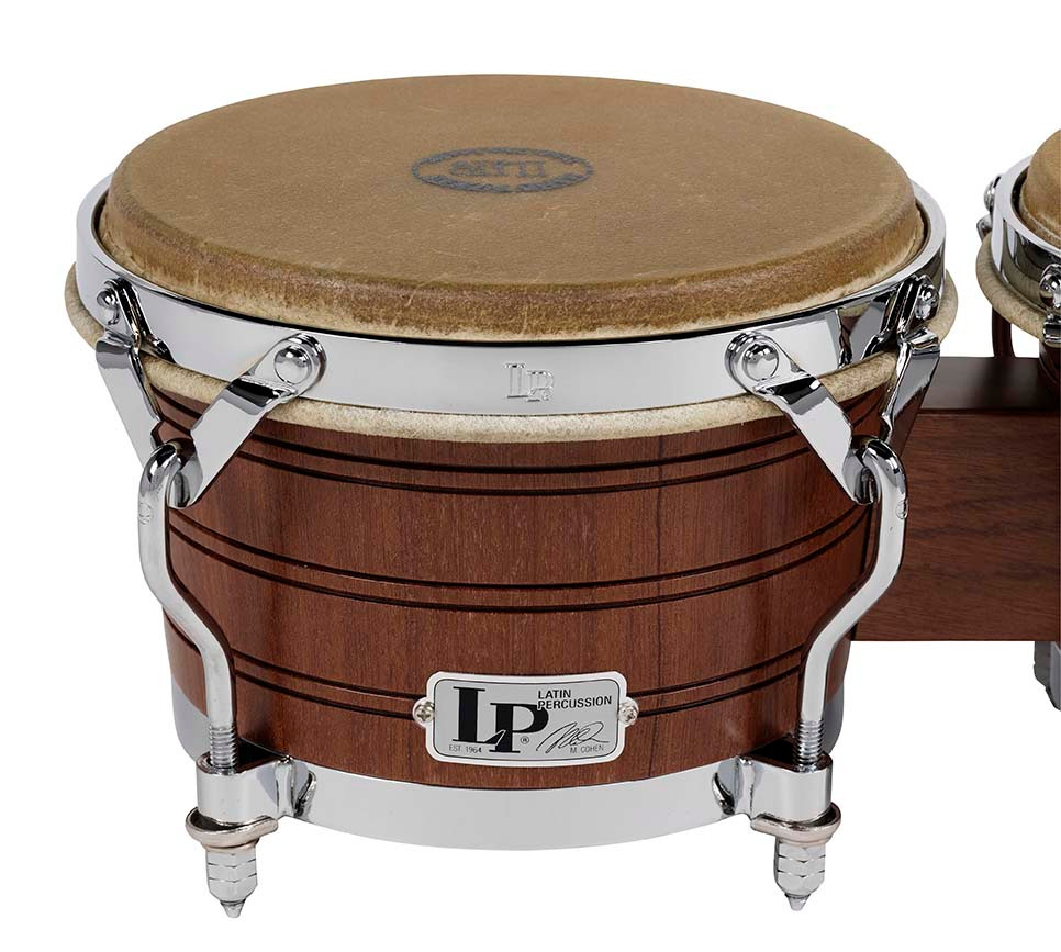 Latin Percussion LP Original Bongo Mahogany 6 3/4â€“8 1/4" (LP1964) â€“ handcrafted mahogany bongo drums with traditional LP tone, available at Musician Madness.