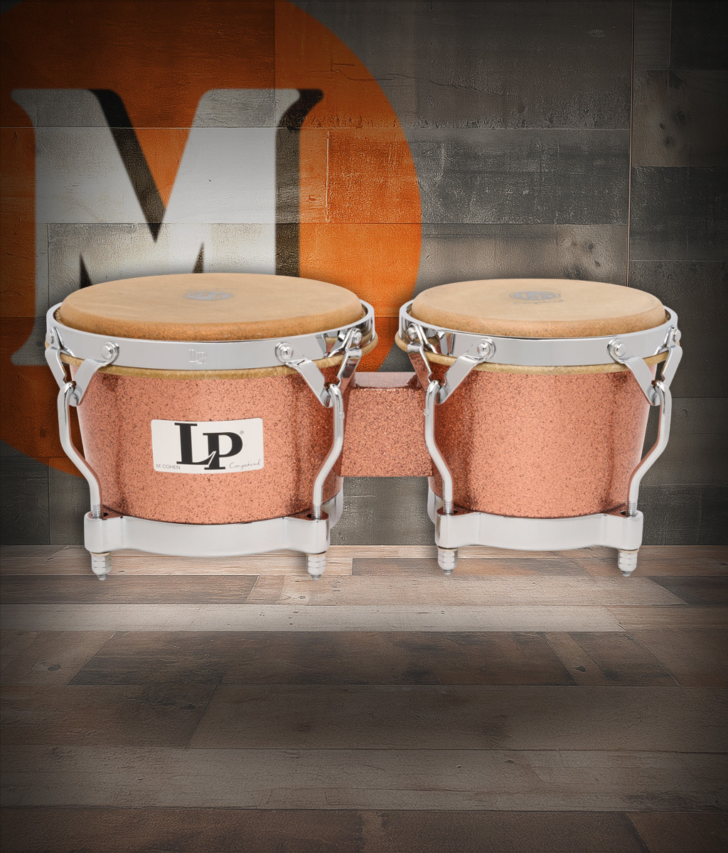 Latin Percussion LP Martin Cohen Limited Bongos Gold Sparkle (LP200F-MC) | Musician Madness