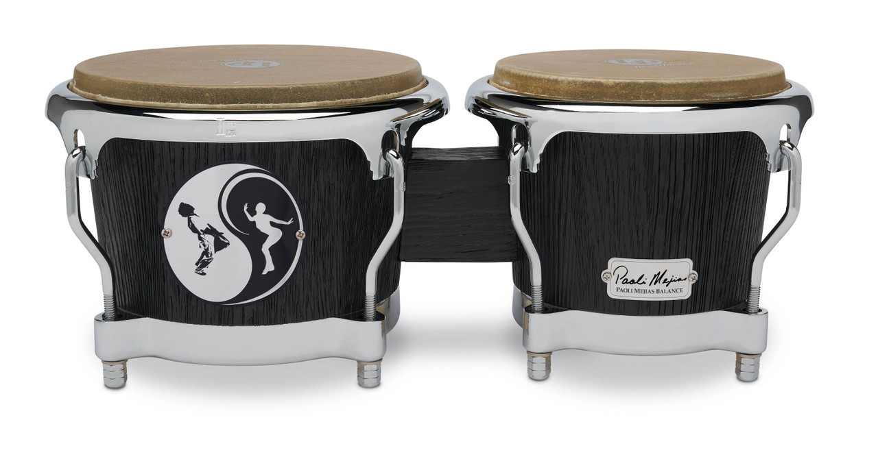 Latin Percussion LP Paoli Mej????????as CCII 7-1/4"-8-5/8" Bongos - Ash Baltic Amber with Chrome Hardware (LP201AX-2PMB) | Musician Madness