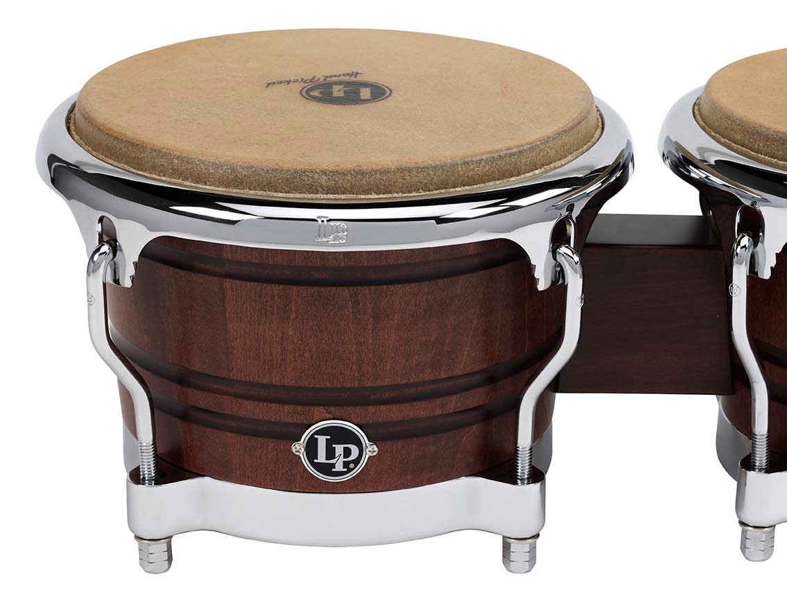 Latin Percussion LP Richie Gajate-Garcia Signature 7-1/4" and 8-5/8" Bongos (LP201AX-2RGM) â€“ professional LP signature series bongos with warm tone and classic styling, available at Musician Madness.