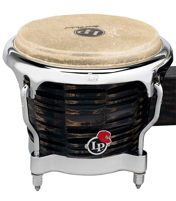 Latin Percussion LP Pedrito Martinez Signature Deep Cut Mango Bongos (LP201AX-PM) – handcrafted mango wood signature bongos designed with Pedrito Martinez, available at Musician Madness.