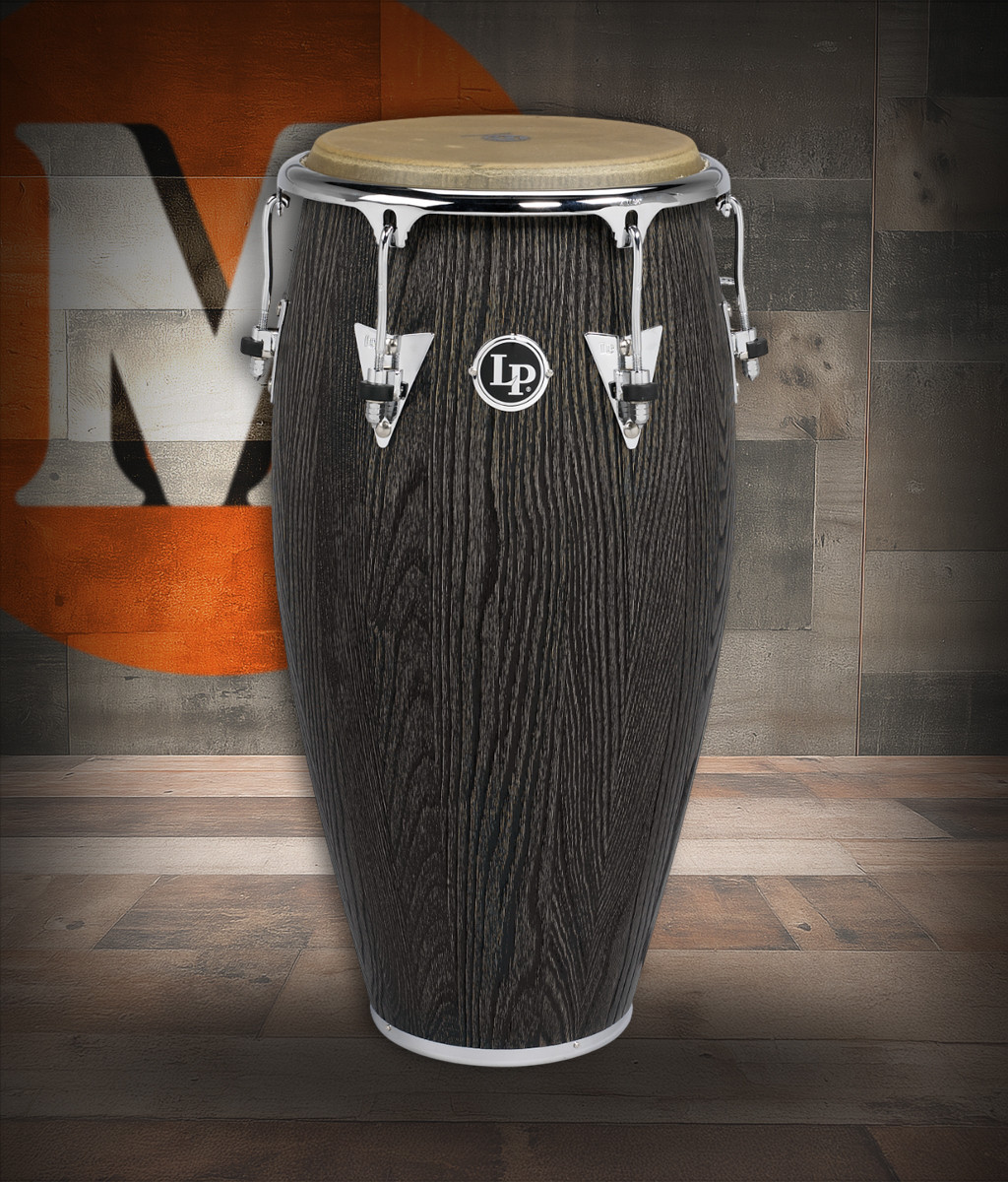 Latin Percussion LP Uptown CCII 11-3/4" Conga - Sculpted Ash Espresso Stain with Chrome Hardware (LP1175SA) | Musician Madness