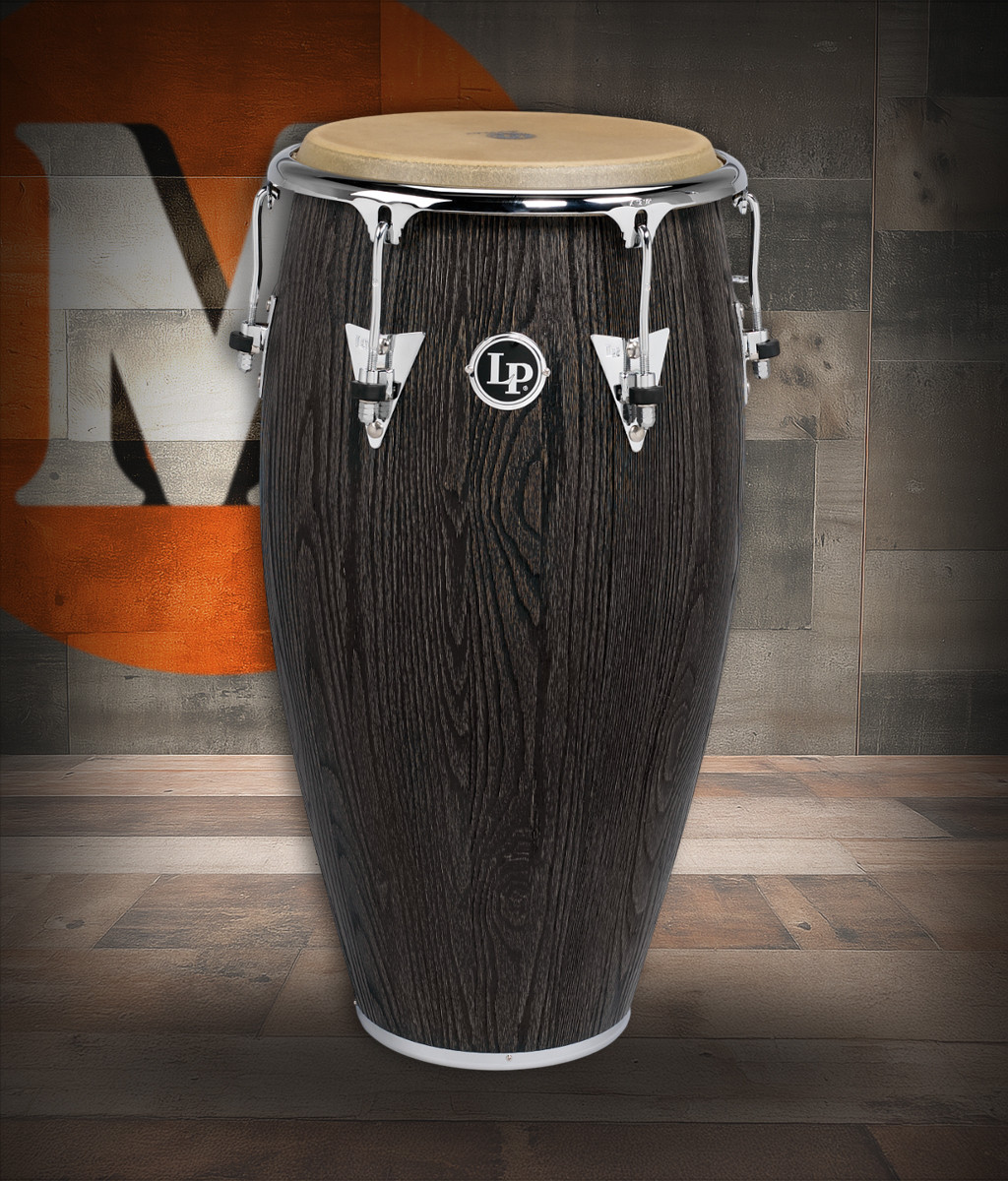 Latin Percussion LP Uptown CCII 12-1/2" Tumba - Sculpted Ash Espresso Stain with Chrome Hardware (LP1250SA) | Musician Madness