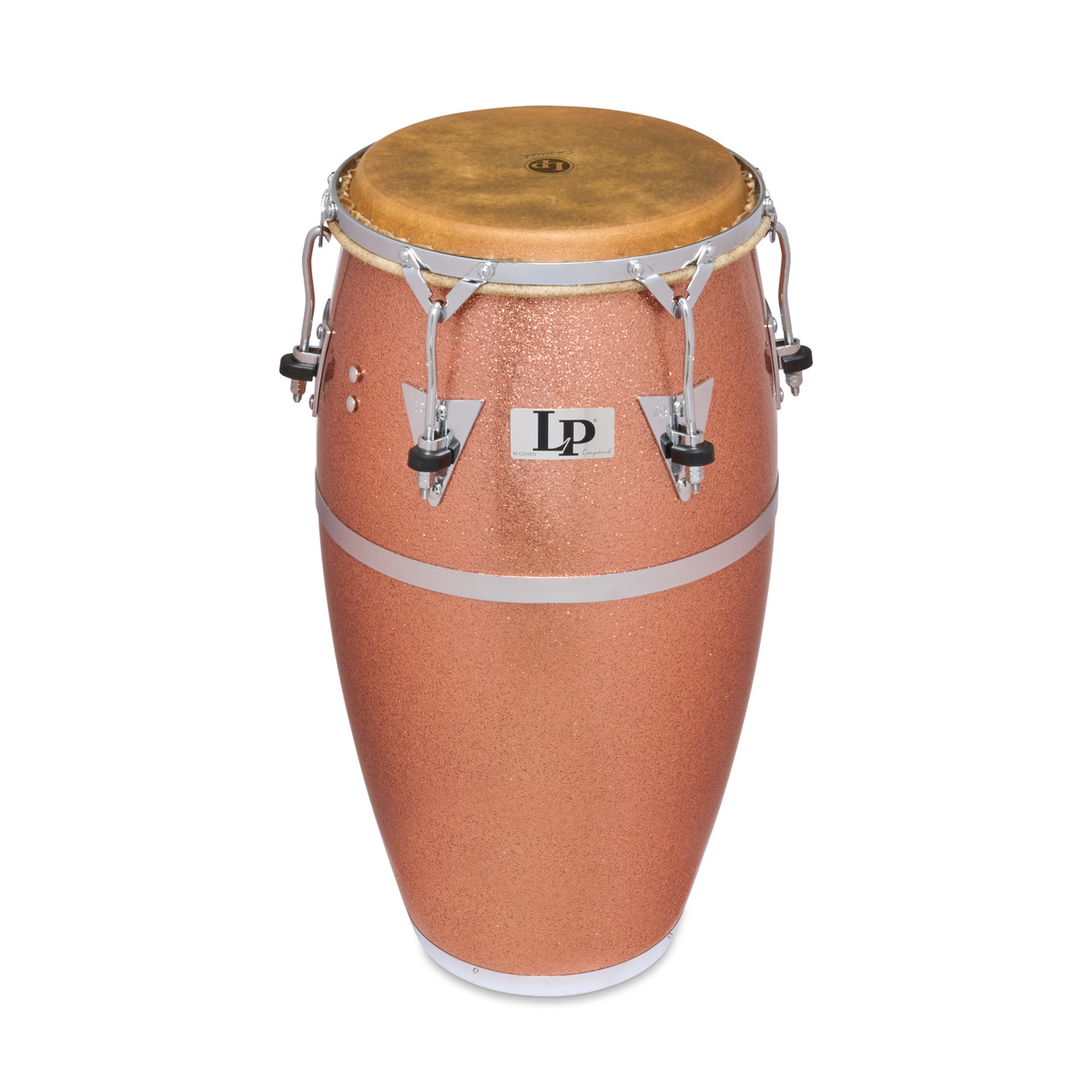 Latin Percussion LP Martin Cohen Traditional 11-3/4" Fiberglass Conga - Champagne Sparkle with Chrome Hardware (LP259-1MC) - limited edition LP conga available at Musician Madness.
