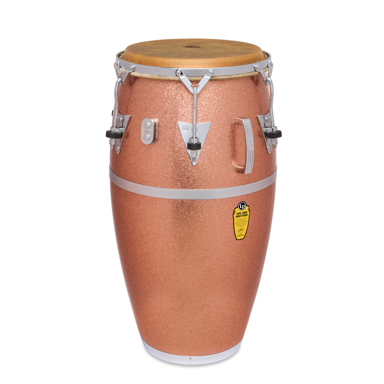 Latin Percussion LP Martin Cohen Traditional 11-3/4" Fiberglass Conga - Champagne Sparkle with Chrome Hardware (LP259-1MC) - limited edition LP conga available at Musician Madness.