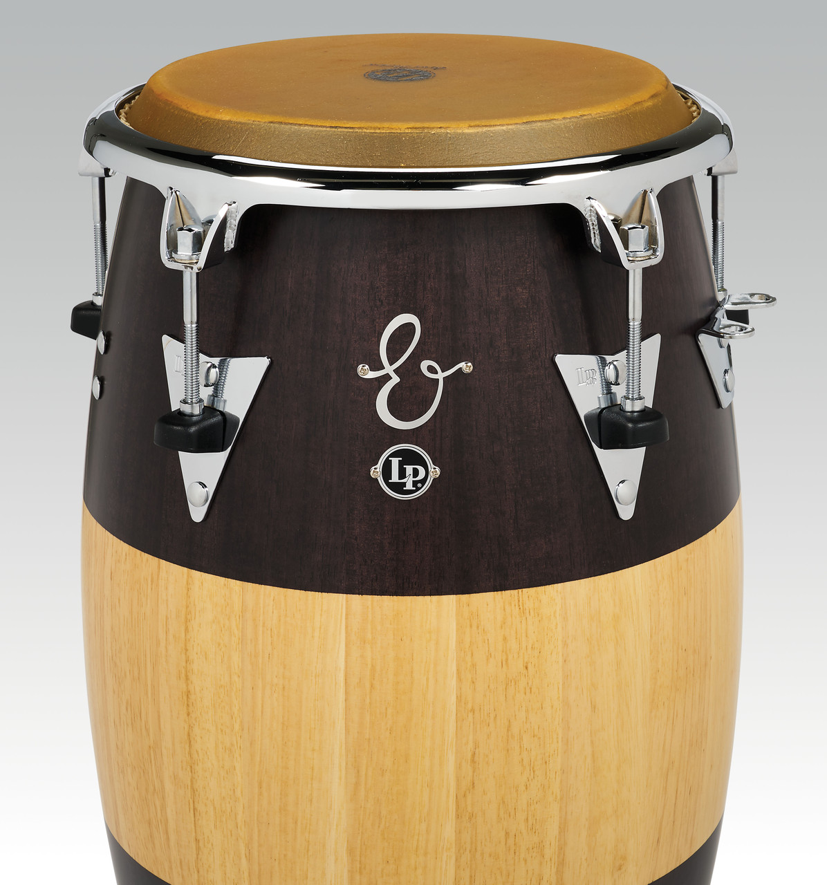 Latin Percussion LP E-Class Top-Tuning 11" Quinto - Oak Walnut/Natural Fade with Chrome Hardware (LP522T-EC) - premium LP quinto available at Musician Madness.