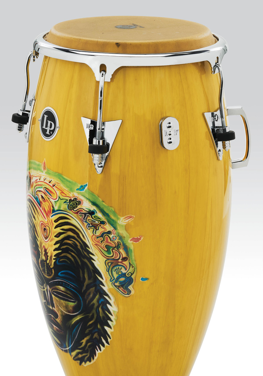 Latin Percussion LP Santana CCII 11" Quinto - Oak Africa Speaks with Chrome Hardware (LP522X-SAS) - signature Santana LP quinto available at Musician Madness.