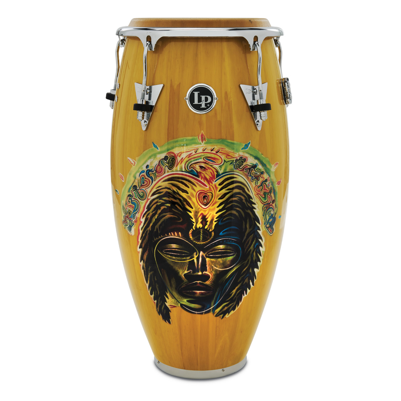 Latin Percussion LP Santana CCII 11" Quinto - Oak Africa Speaks with Chrome Hardware (LP522X-SAS) - signature Santana LP quinto available at Musician Madness.