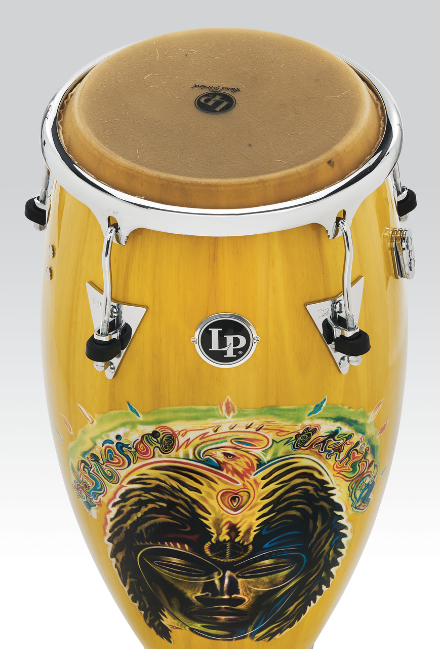 Latin Percussion LP Santana CCII 11" Quinto - Oak Africa Speaks with Chrome Hardware (LP522X-SAS) - signature Santana LP quinto available at Musician Madness.