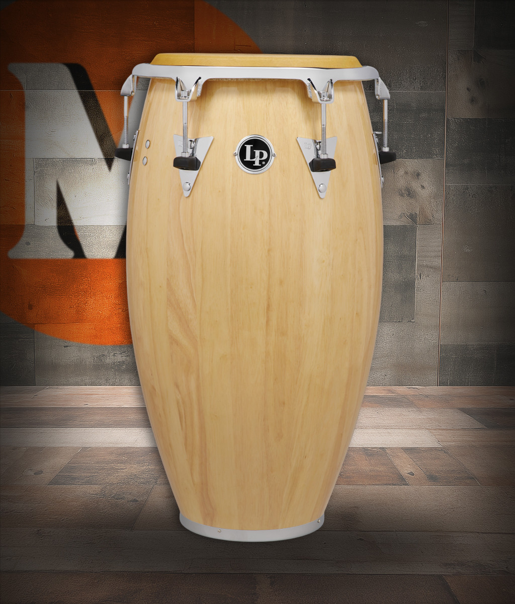Latin Percussion LP Classic Series Top-Tuning 12-1/2" Tumba - Oak Natural with Chrome Hardware (LP552T-AWC) | Musician Madness