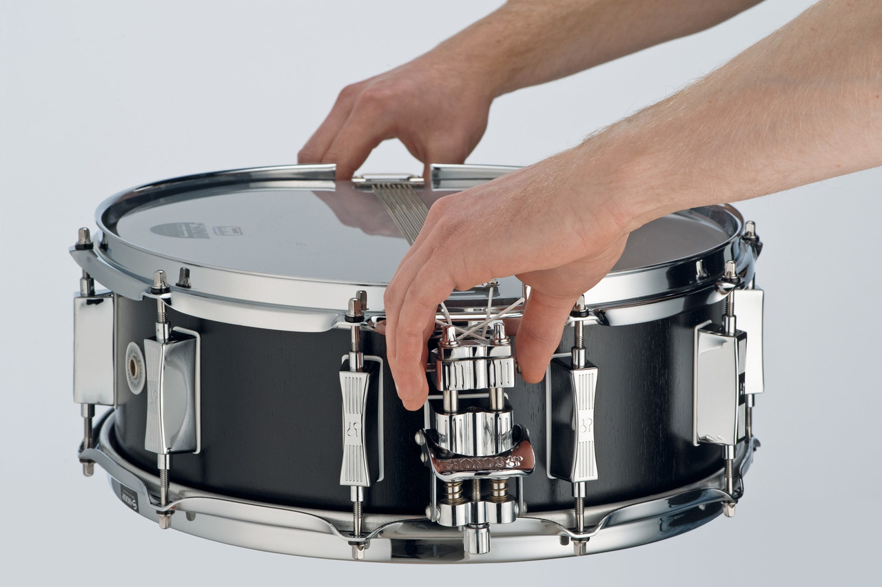 Sonor Gavin Harrison Signature 12” x 5” Birch Snare Drum – Semi-Gloss Black (SSD-1205-GH) – available at Musician Madness.
