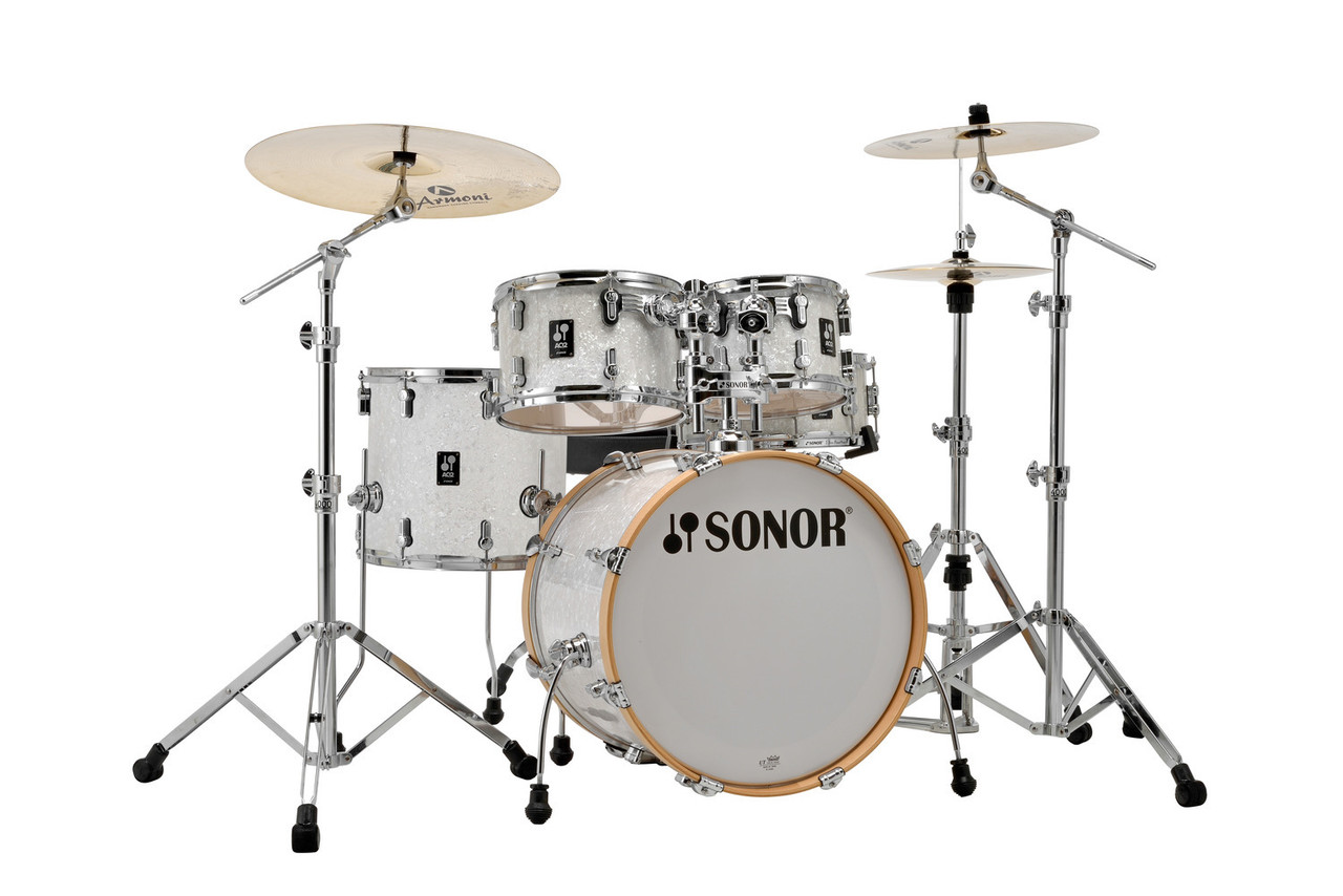 Sonor AQ2 Maple Studio 5 Piece Shell Pack - White Marine Pearl (AQ2-STUDIOWMCWHP) | Musician Madness